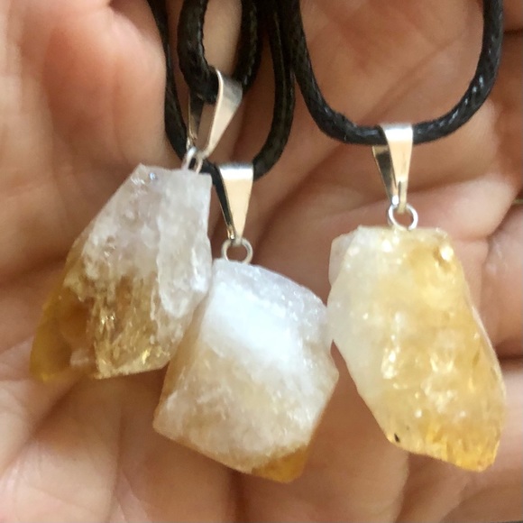 Citrine Natural Nugget Pendant - Picture 2 of 4